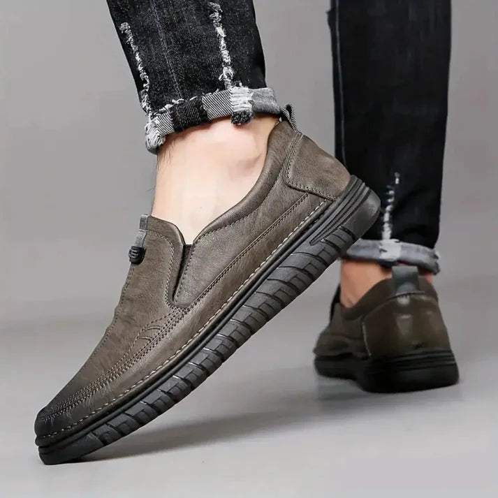 Leather brown shoes